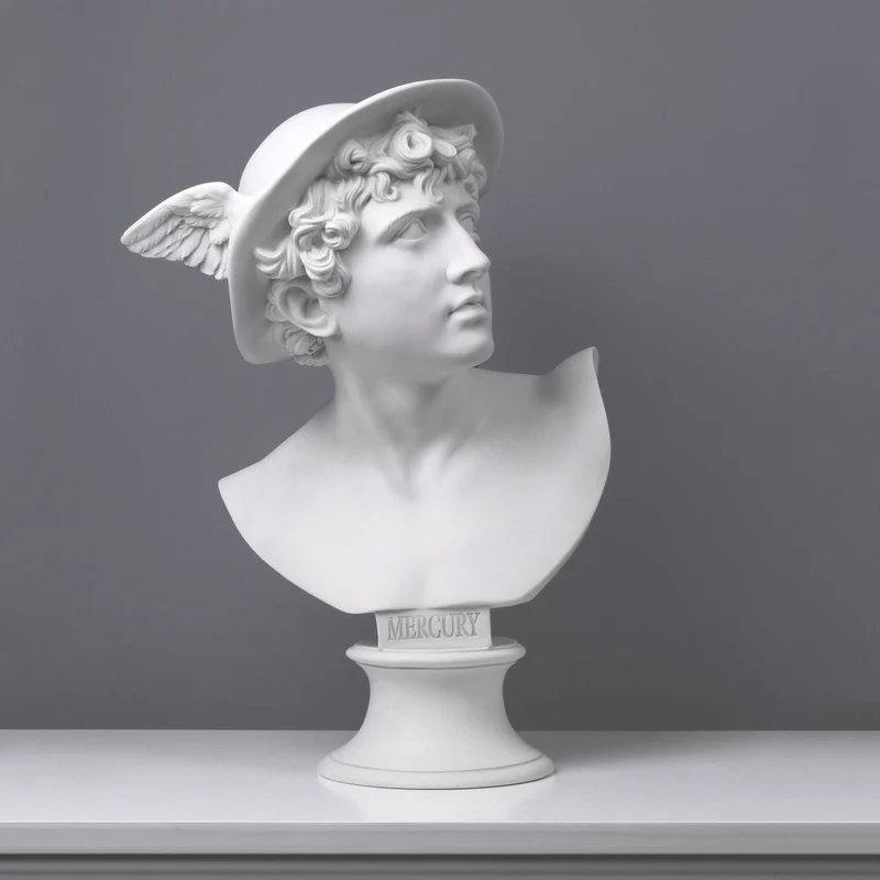 Buste de Mercure - sculpture en marbre