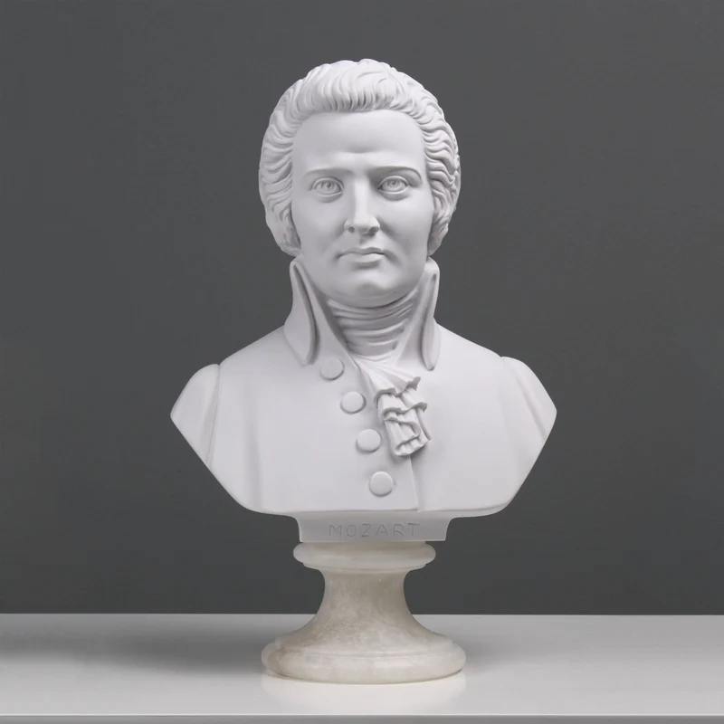 Buste de Mozart - sculpture en marbre