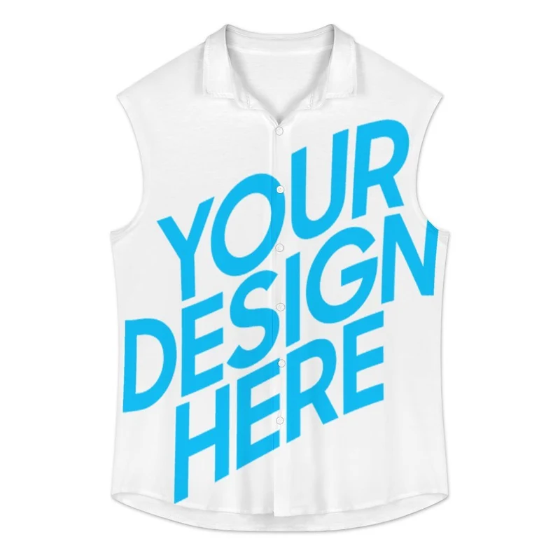 Chemise sans manches pour homme LTDCS22 personnalisé avec photo texte prénom