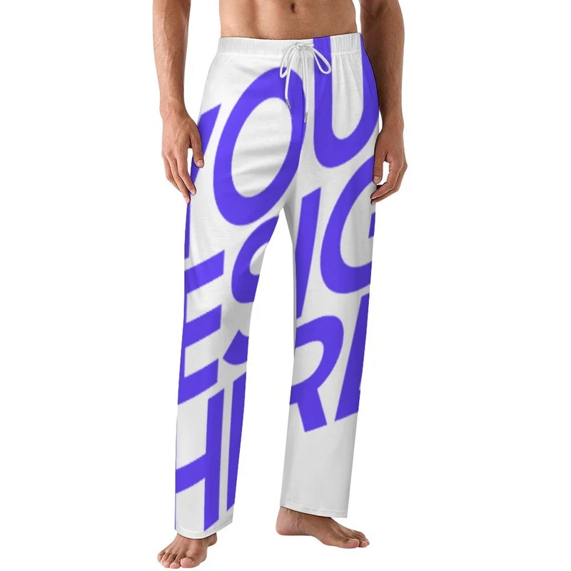 Pantalon de nuit ample pour homme LM071 taille S-5XL personnalisé avec photo texte prénom (conception une image)