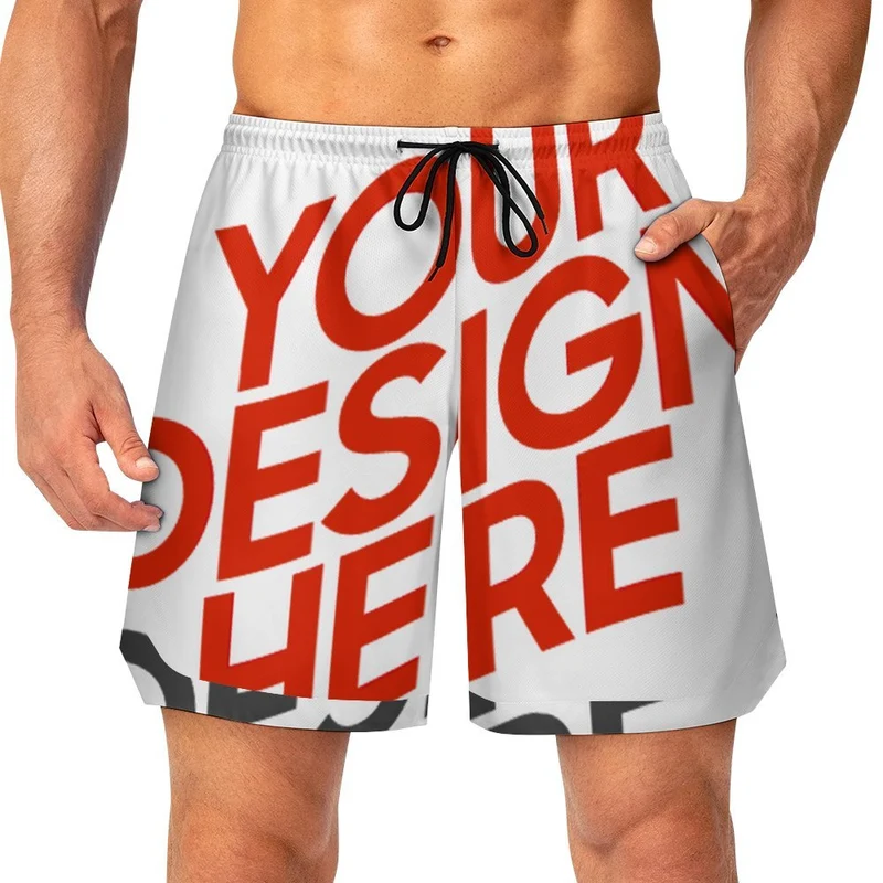 Short de basket-ball en maille avec cordon de serrage pour hommes LQK jusqu'au 4XL personnalisée avec prénom motif texte (conception multi-images)