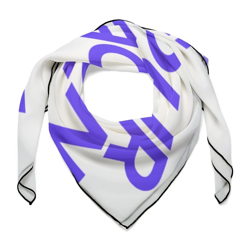 Foulard carré soie multi usages femme NZ215 personnalisé avec photo logo motif texte