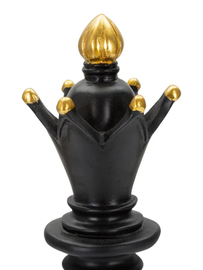 Pièce d'échecs évêque noir et doré (sculpture moderne)