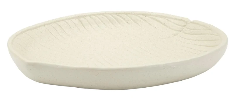 Plateau décoratif rond en résine blanche – Design moderne Stons