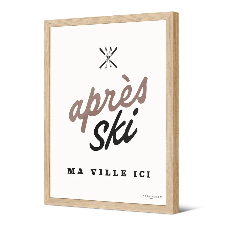 Affiche encadrée personnalisée Après Ski