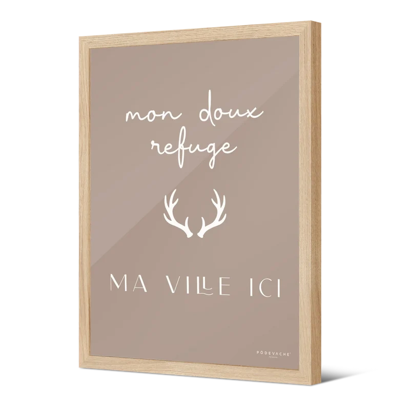 Affiche encadrée personnalisée Doux Refuge