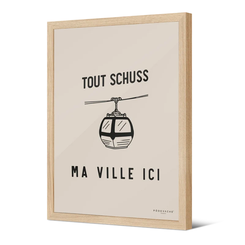 Affiche encadrée personnalisée Tout Schuss