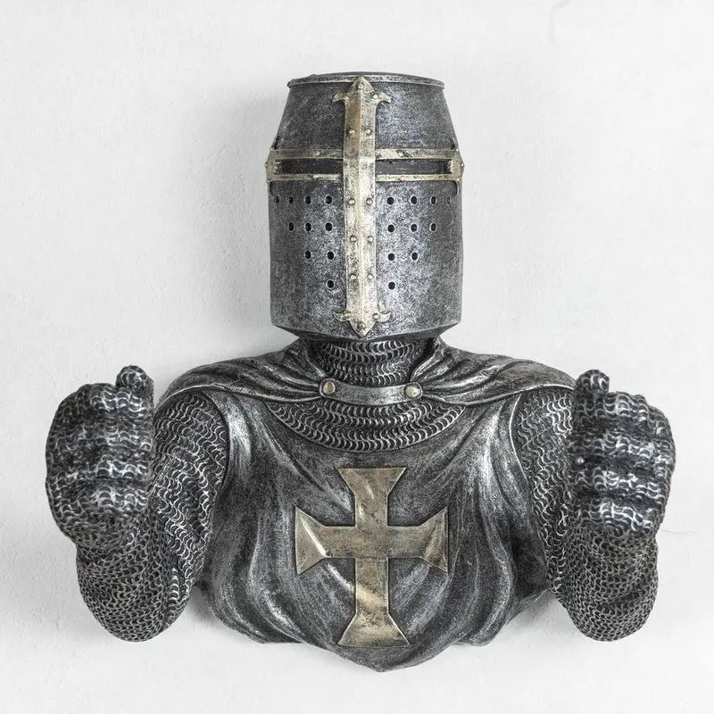 Porte Rouleau de Papier Toilette Chevalier Templier (Sculpture en Resine)