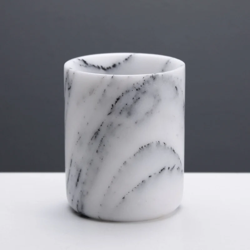 Porte-Brosse à Dents en Marbre Blanc