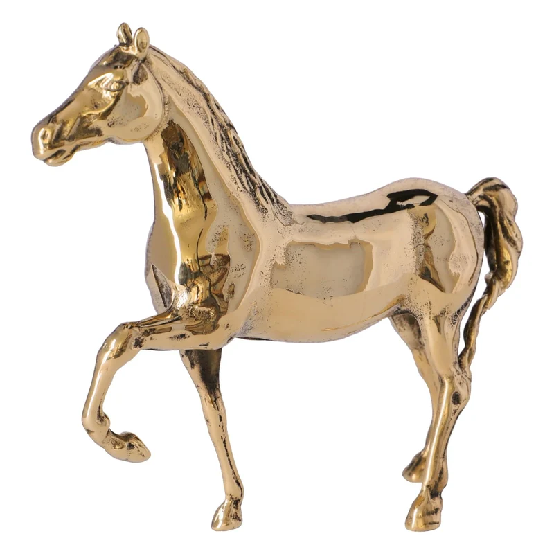 Sculpture cheval (laiton poli)