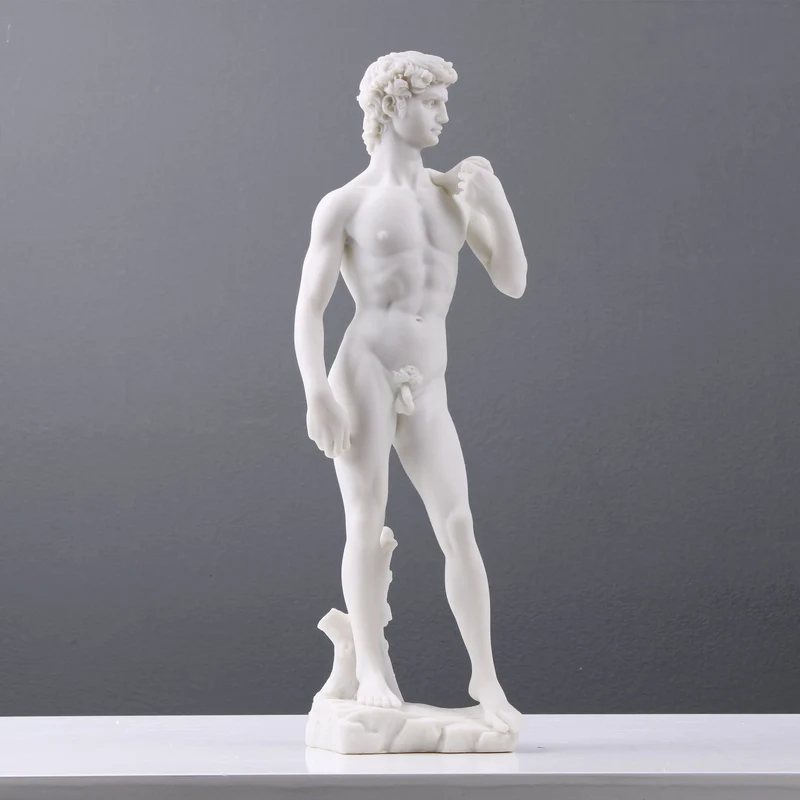Sculpture David par Michel-Ange (Statue blanche)