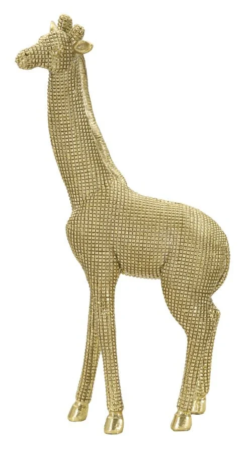 Sculpture de girafe dorée (décoration moderne)