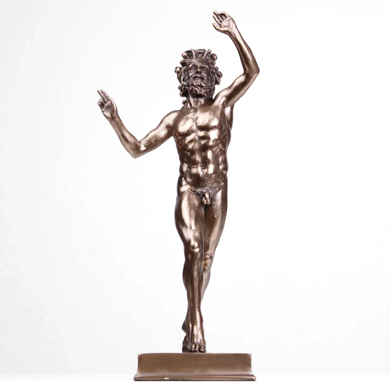 Sculpture Faune dansant (Bronze coulé à froid)