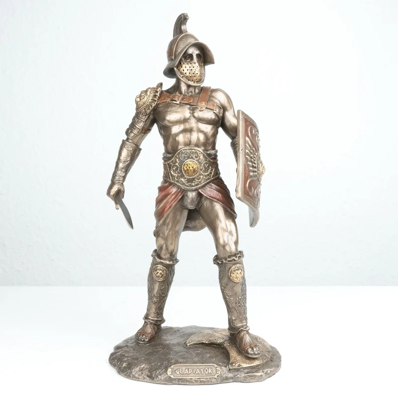 Sculpture Gladiateur Murmillo (Statue en bronze coulé à froid)
