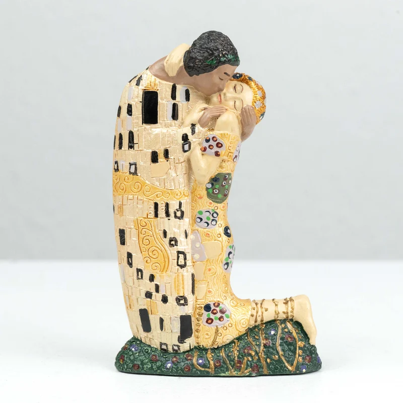 Sculpture Le Baiser de Klimt (Petite Statue d'Amoureux)