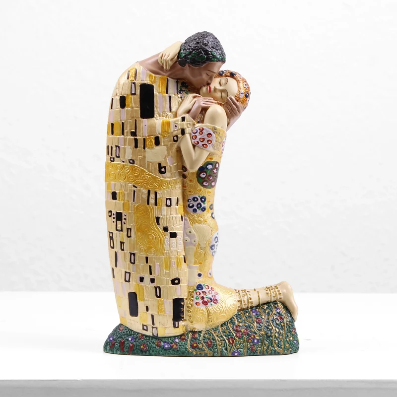 Sculpture Le Baiser de Klimt (Statue des amoureux)