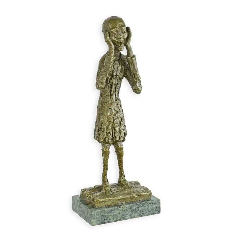 Sculpture Le Cri en Bronze (Sculpture en Bronze Coulé à Chaud)