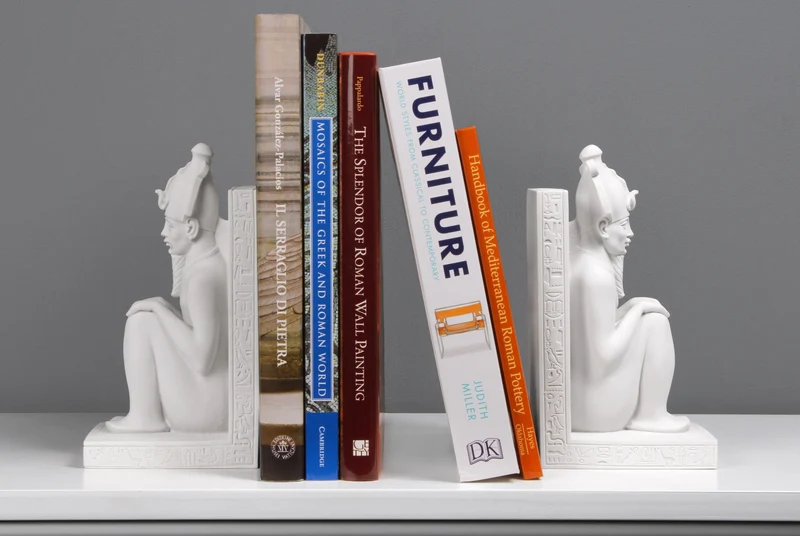 Serre-livres Egyptien - Statue Osiris en paire - sculpture en marbre