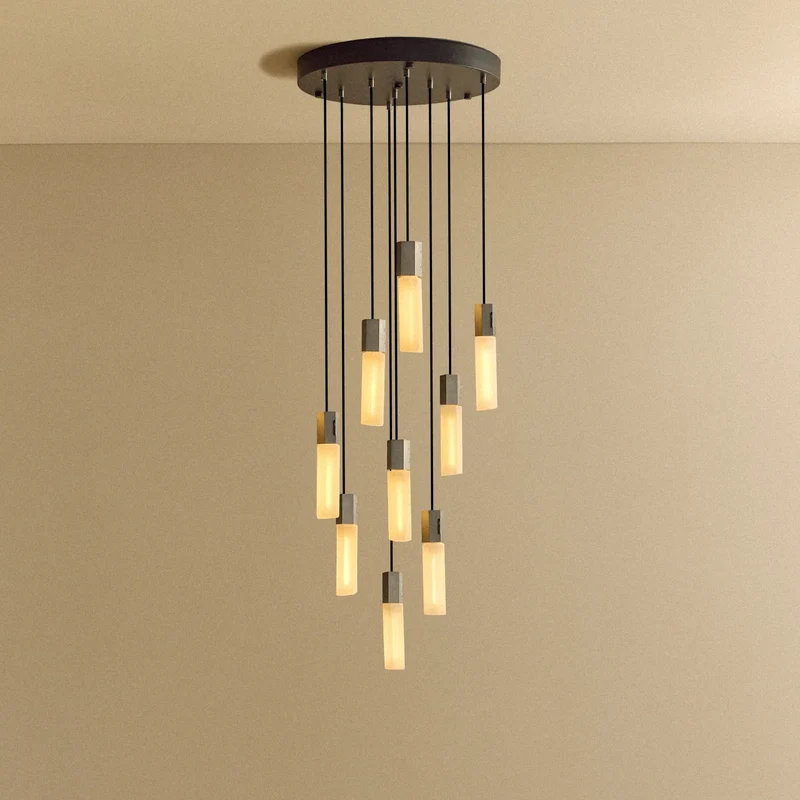 Basalt Nine Pendant in Stainless Steel