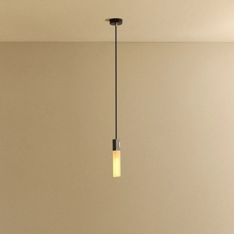 Basalt Single Pendant in Stainless Steel