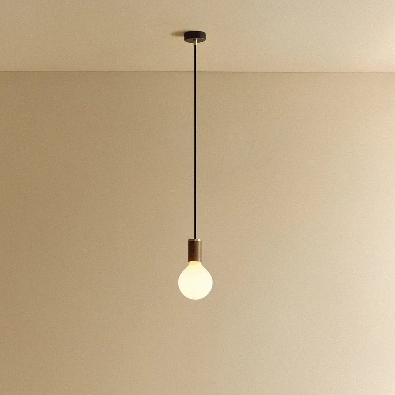 Porcelain III Pendant Light in Walnut