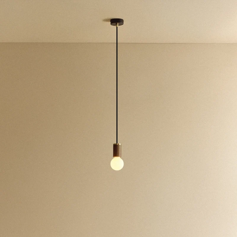 Sphere II Pendant Light in Walnut