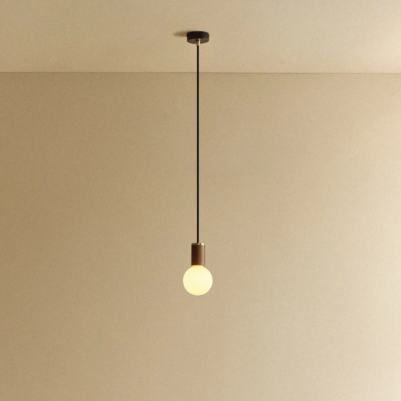 Sphere III Pendant Light in Walnut