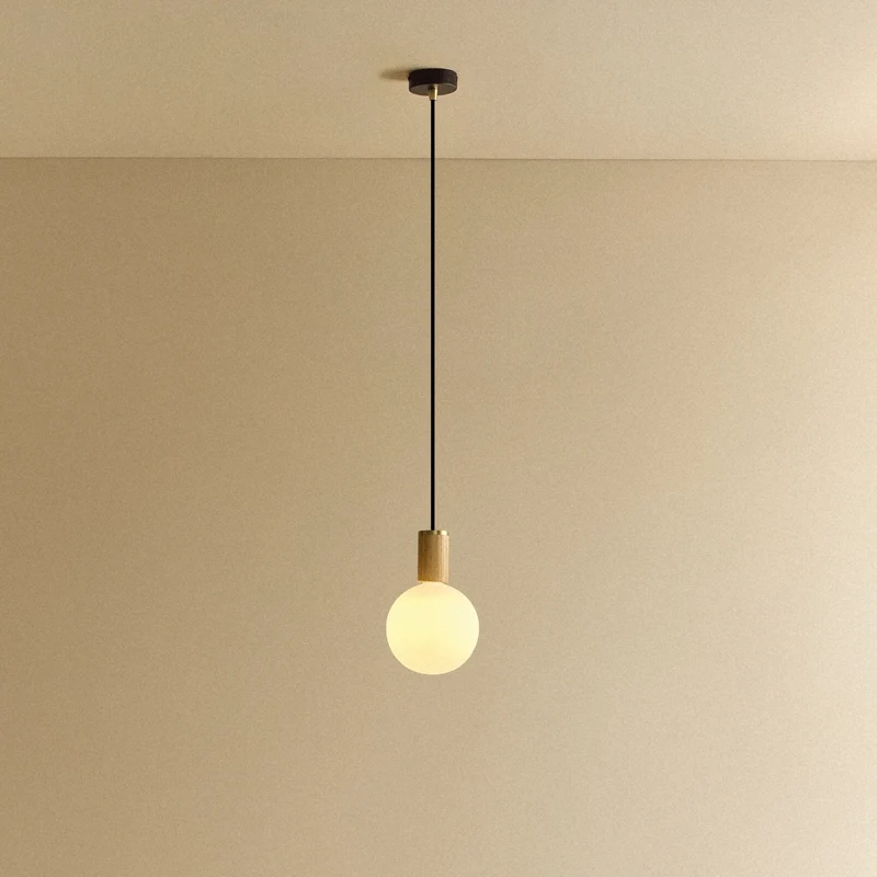 Sphere IV Pendant Light in Oak