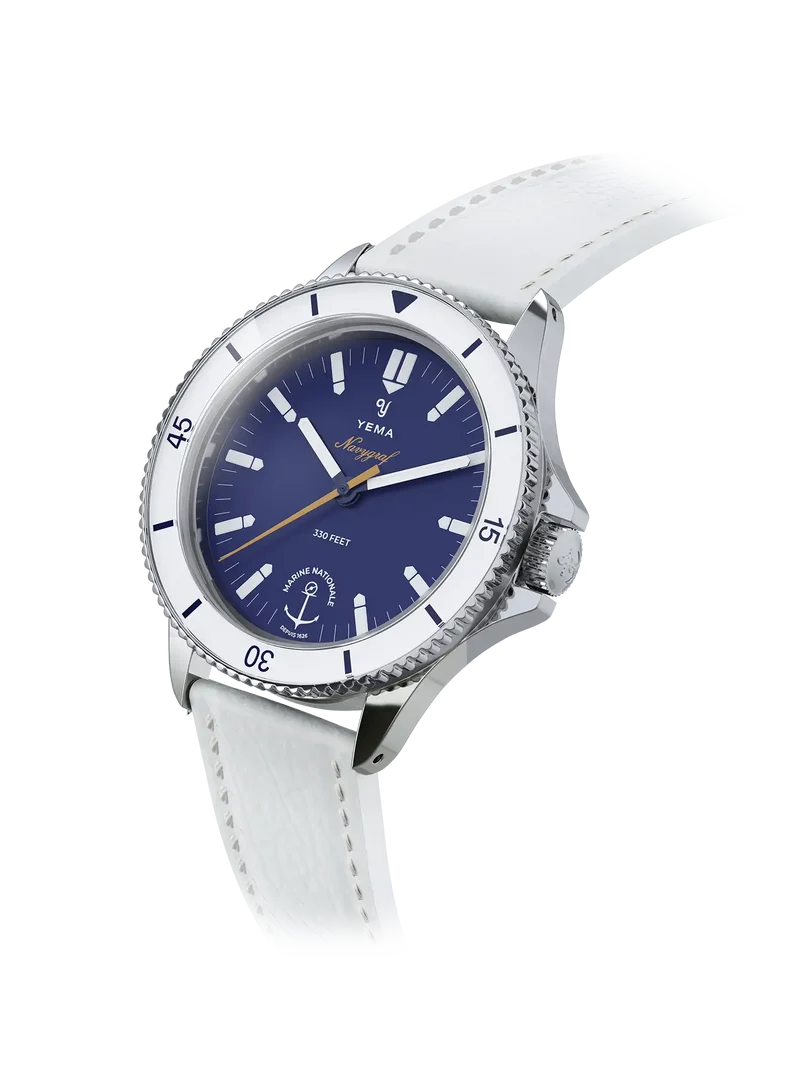 Marine Nationale Leather Strap with your watch