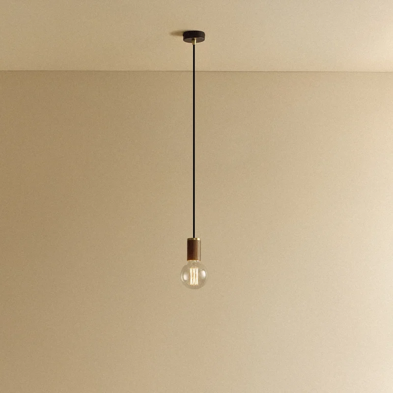 Elva Pendant Light Non-Tinted in Walnut