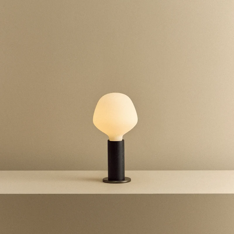 Knuckle Table Lamp in Blackened Oak + Enno