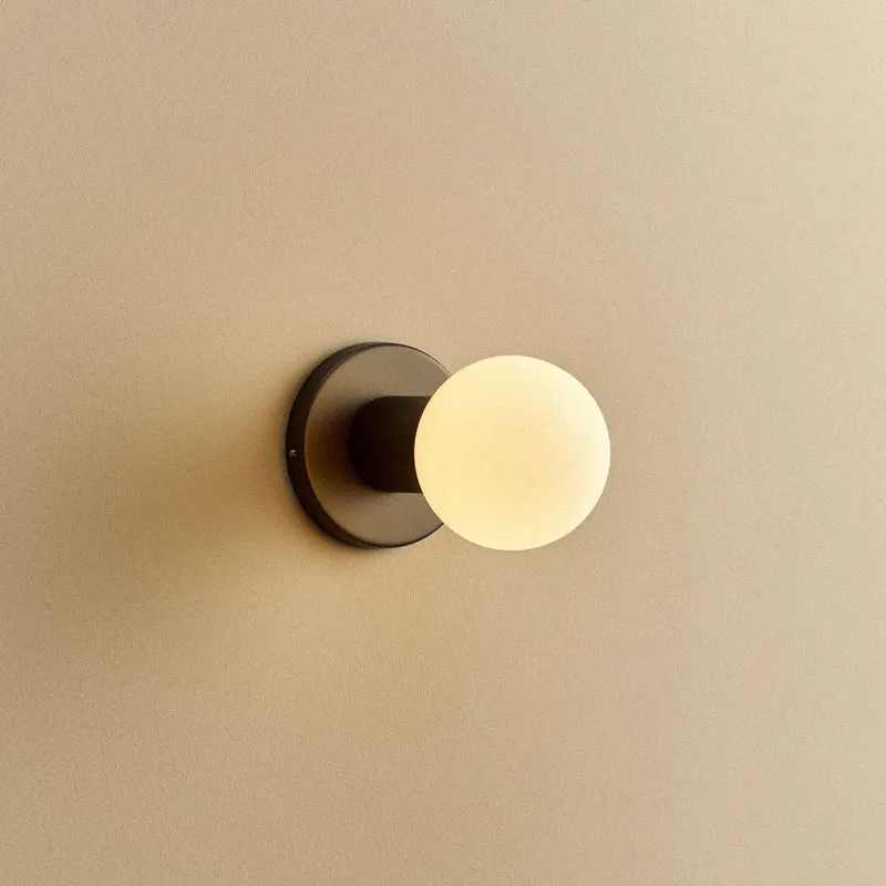 Lochan Wall Light in Graphite + Sphere III