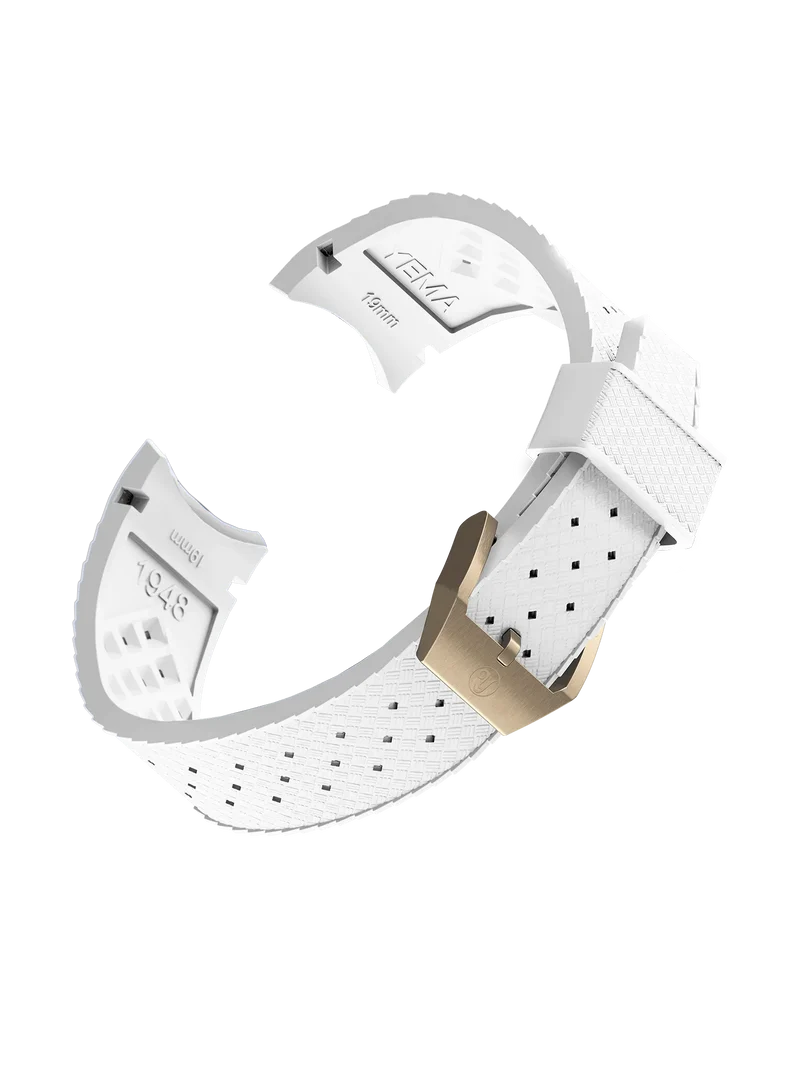 White FKM Viton庐 Integrated Strap with your watch