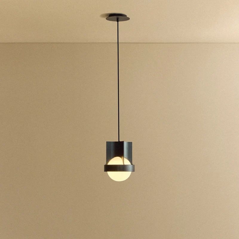 Loop Single Pendant in Dark Grey + Sphere IV