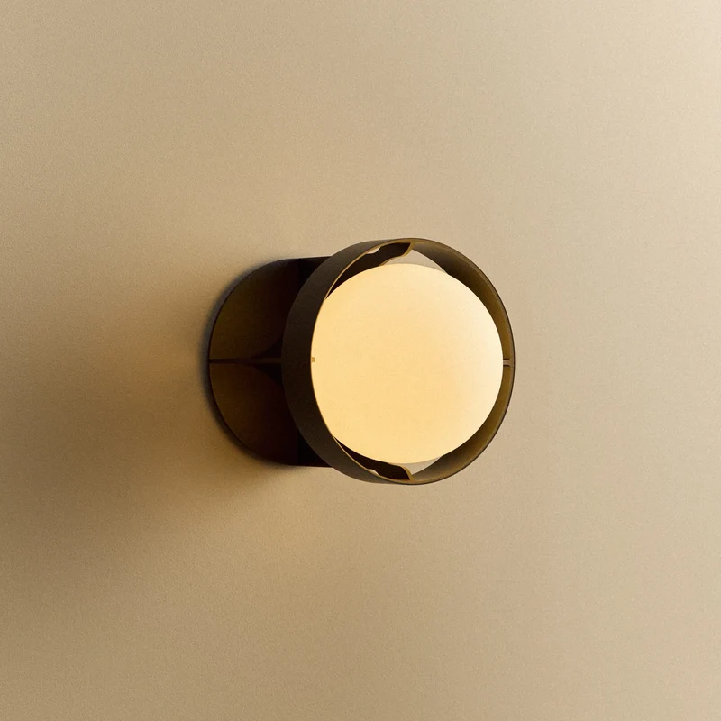Loop Wall Light in Dark Grey + Sphere IV