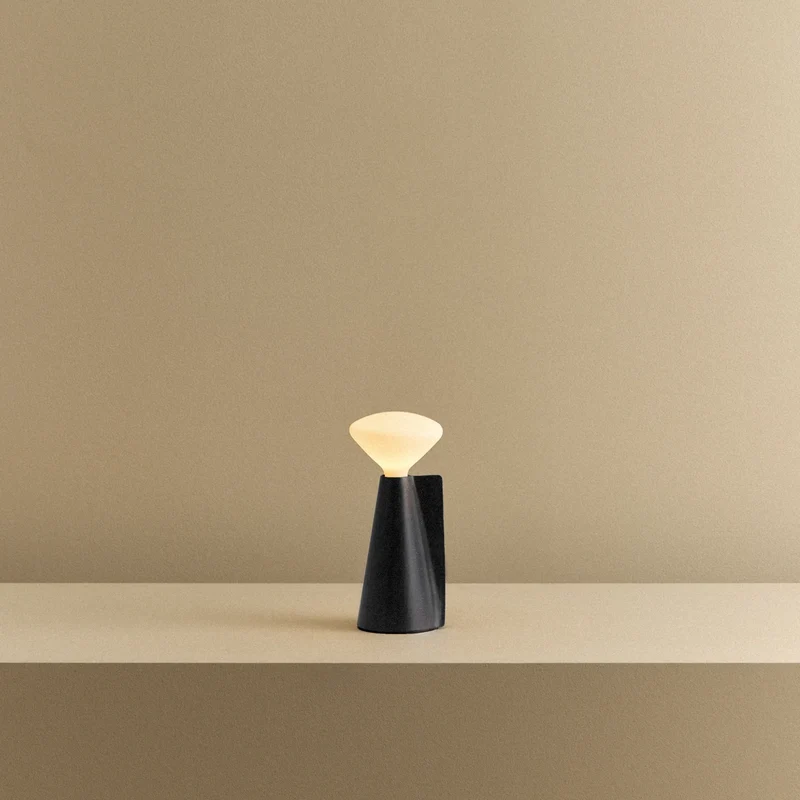 Mantle Portable Lamp in Granite Black