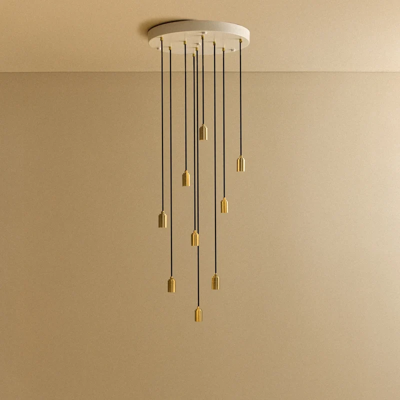Nine Pendant in Brass