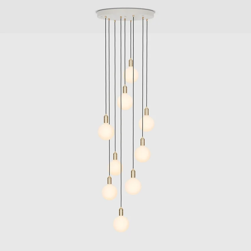 Nine Pendant in Brass + Sphere IV