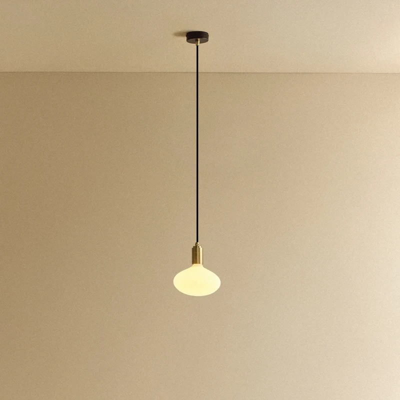 Oval Dim-to-Warm Pendant Light in Brass