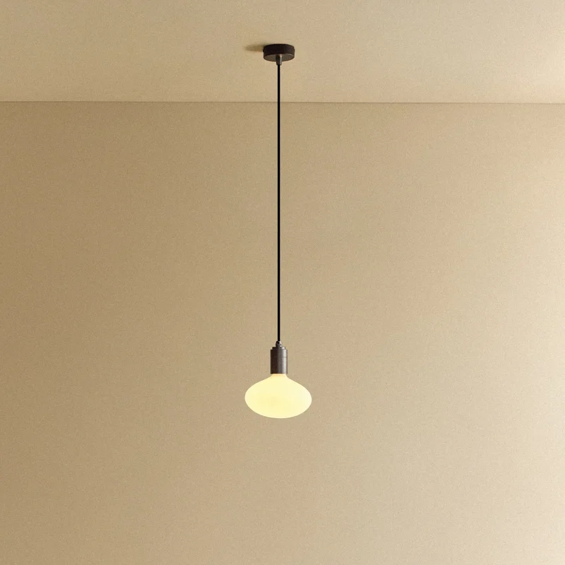Oval Dim-to-Warm Pendant Light in Graphite