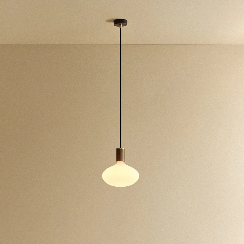 Oval II Pendant Light in Walnut