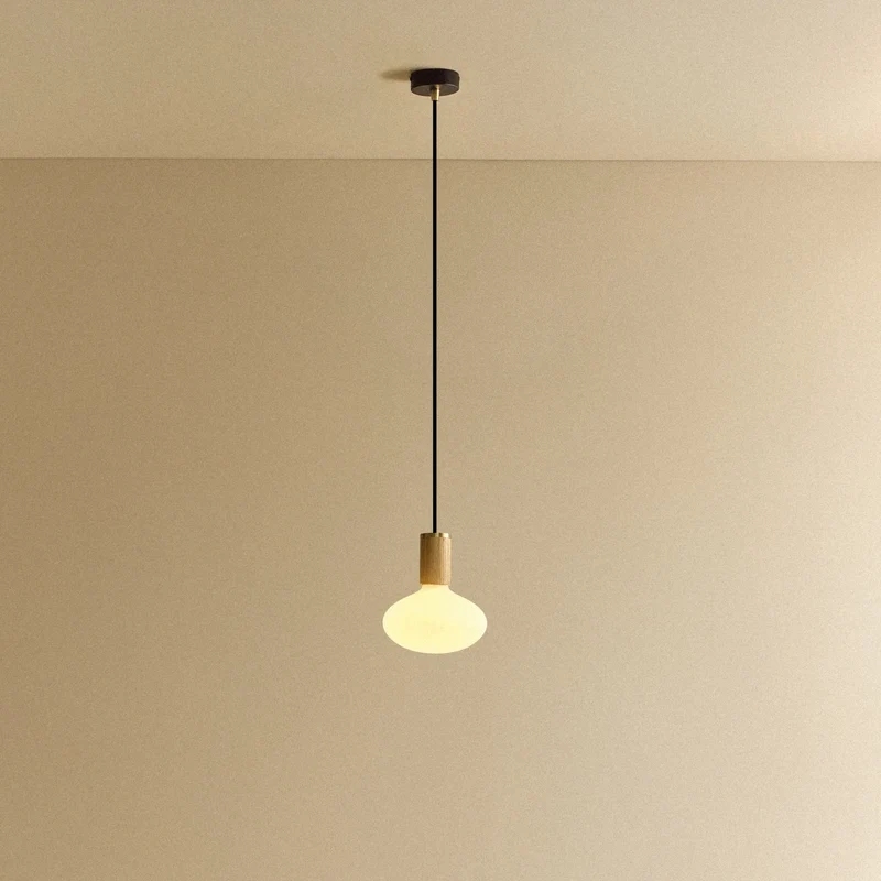 Oval Pendant Light in Oak
