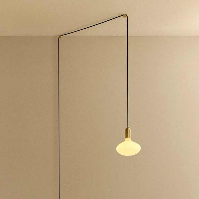 Oval Plug-In Pendant in Brass