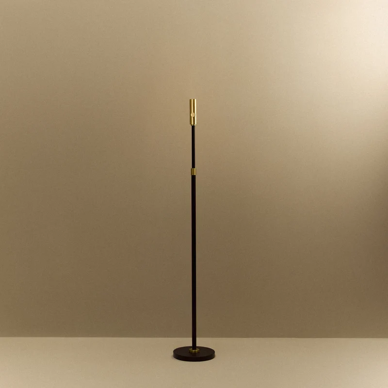 Poise Adjustable Floor Lamp in Brass