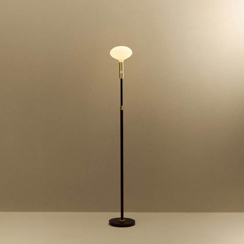 Poise Adjustable Floor Lamp in Brass + Oval II