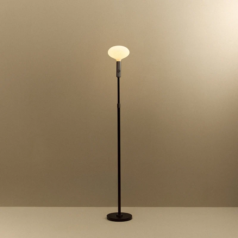 Poise Adjustable Floor Lamp in Graphite + Oval II