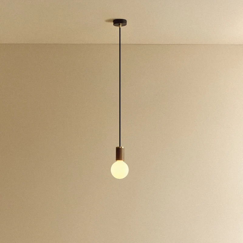 Porcelain II Pendant Light in Walnut