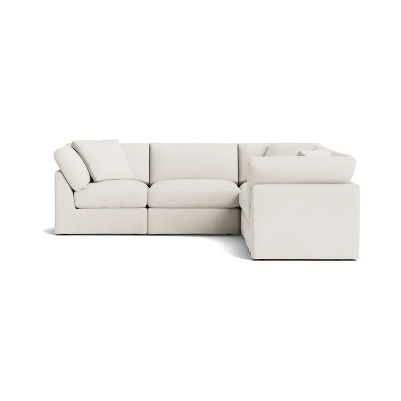 Get Together™ 5-Piece Modular Sectional Closed, Standard, Cream Linen