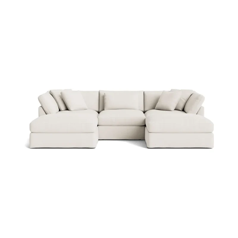 Get Together™ 5-Piece Modular U-Shaped Sectional, Large, Cream Linen
