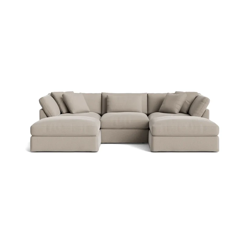 Get Together™ 5-Piece Modular U-Shaped Sectional, Large, Light Pebble